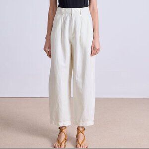 Apiece Apart Bari Crop Trouser Cream- Size 6